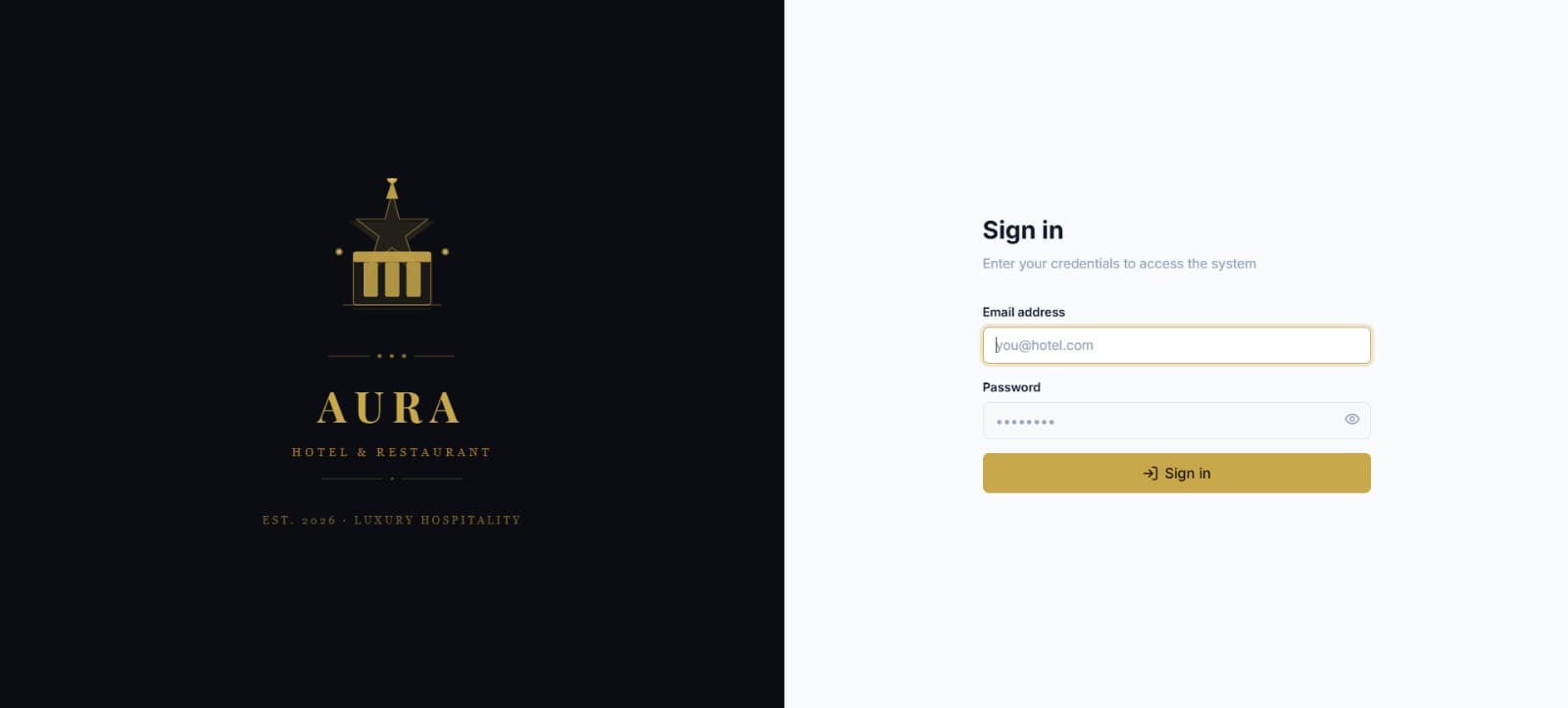AURA Hotel POS preview